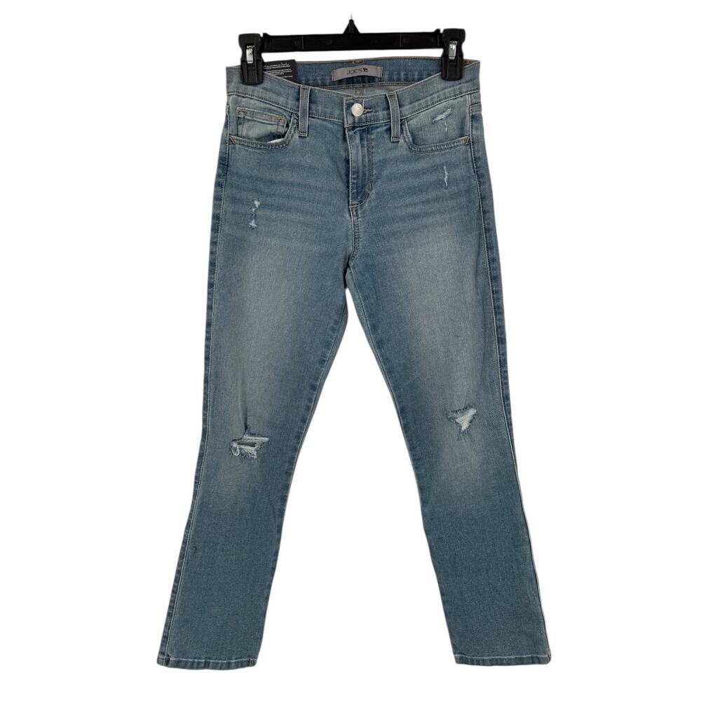 Joe's Jeans straight crop Mid-Rise Distressed Denim size 25